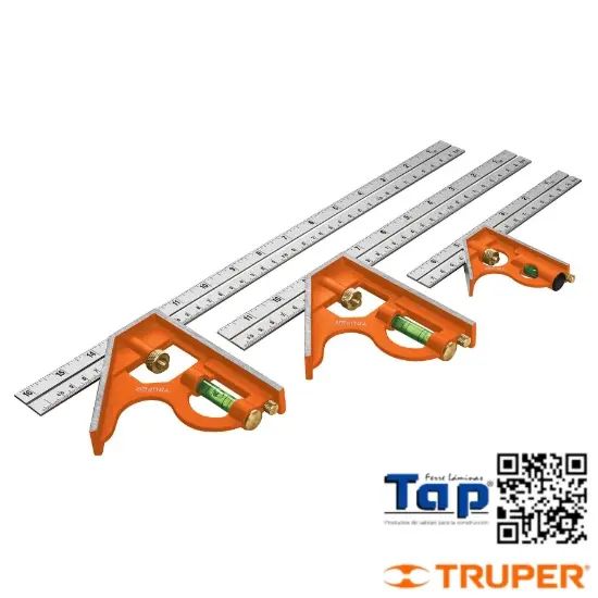 Imagen de ESCUADRA 150  6" COMBINACION C PUNZON P MARCAR TRUPER