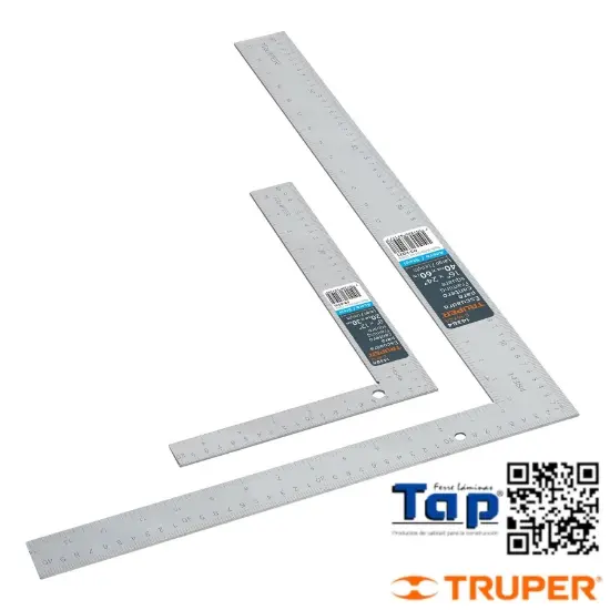 Imagen de ESCUADRA 400 16"X600 24" ACERO P CANTERO TRUPER