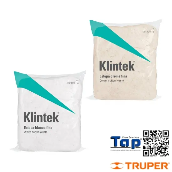 Imagen de ESTOPA COLOR BLANCA KLINTEK BOL 1 KG
