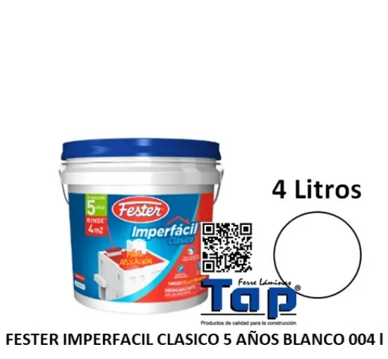 Imagen de FESTER IMPERFACIL CLASICO 5 AÑOS BLANCO 004 l