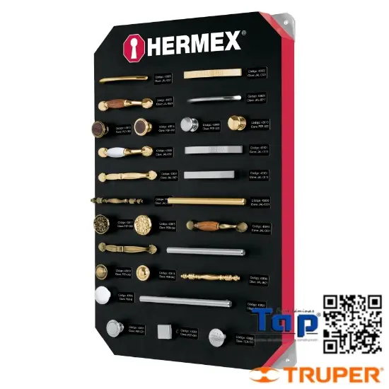Imagen de EXHIBIDOR C JALADERAS Y PERILLAS 1 TABLERO HERMEX