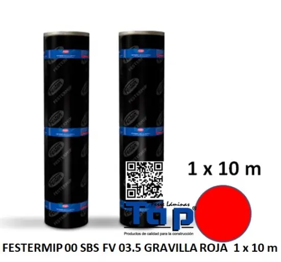 Imagen de FESTERMIP 00 SBS FV 03.5 GRAVILLA ROJA  1 x 10 m