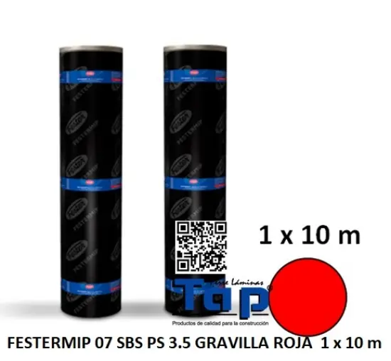 Imagen de FESTERMIP 07 SBS PS 3.5 GRAVILLA ROJA  1 x 10 m