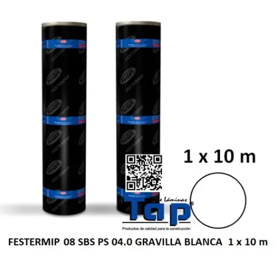 Imagen de FESTERMIP 08 SBS PS 04.0 GRAVILLA BLANCA  1 x 10 m