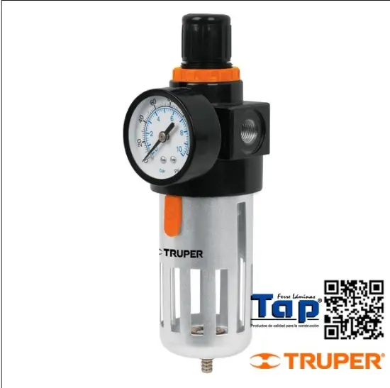 Imagen de FILTRO Y REGULADOR PRESION AIRE CUERDA 006 1/4" NPT
