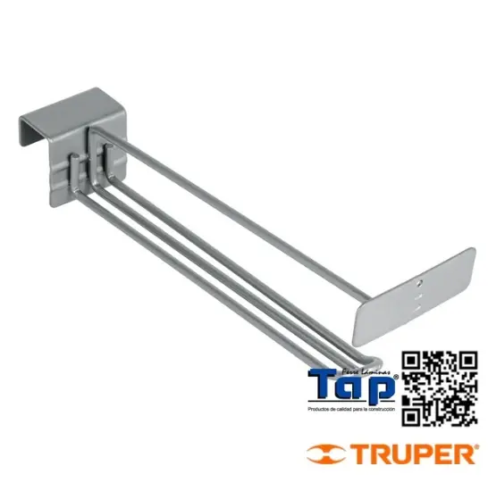 Imagen de GANCHO RECTO REF 250 10" C PORTAETIQUETA TRUPER