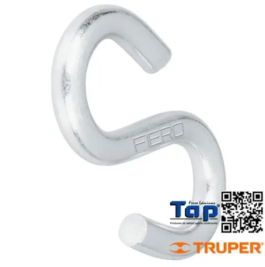 Imagen de GANCHO "S" 006 1/4" ACERO P CABLE FIERO