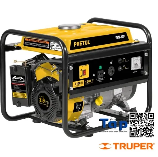 Imagen de GENERADOR ELECTRICO C MOTOR A GASOLINA 1.1 KW PRETUL