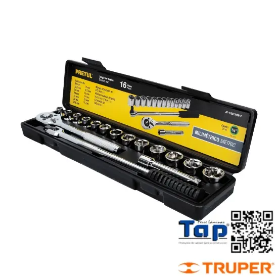 Imagen de HERRAMIENTAS 013 1/2" MM P MEC PRETUL JGO 16