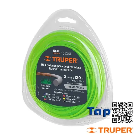 Imagen de DESBROZADORA HILO 2 MMX15 M TRUPER ROLLO B
