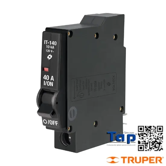 Imagen de INTERRUPTOR TERMOMAGNETICO 1 POLO 40 A VOLTECK