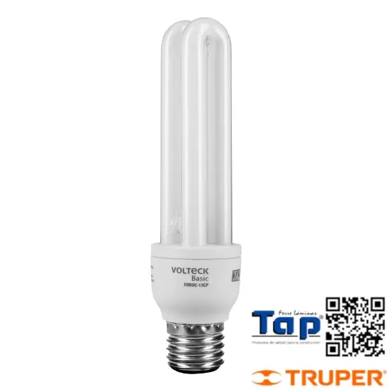 Imagen de LAMP DOBLE T4 13 W LUZ CALIDA EN CAJA VOLTECK