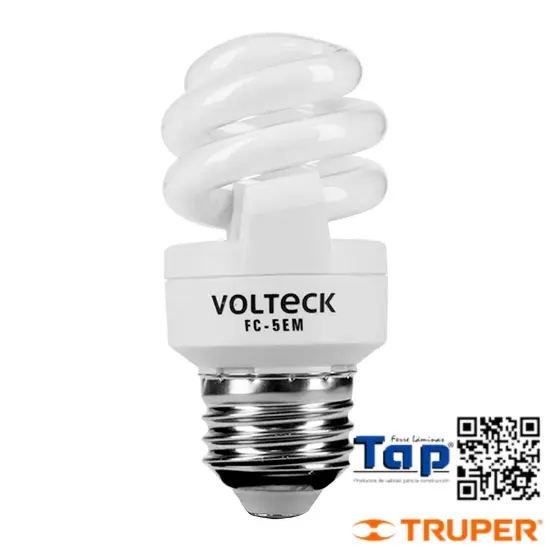 Imagen de LAMP ESPIRAL MINI T2  5 W LUZ CALIDA EN BLISTER VOLTECK