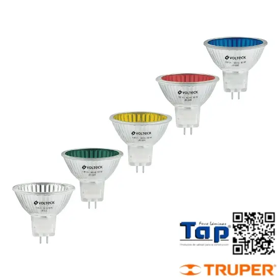 Imagen de LAMP HALOGENO AMARILLO 50 W T MR16 EN CAJA VOLTECK