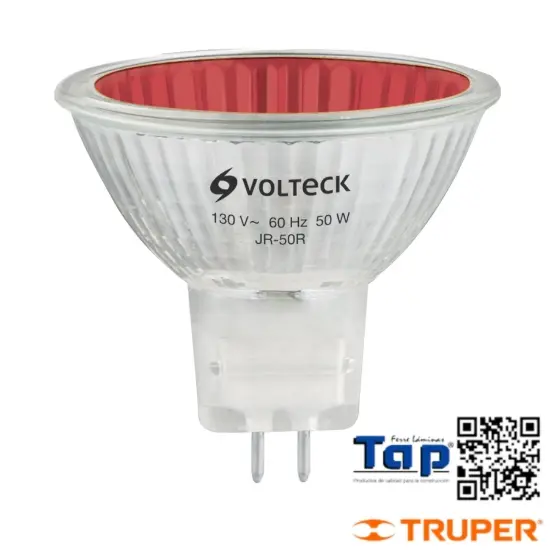 Imagen de LAMP HALOGENO ROJO 50 W T MR16 EN CAJA VOLTECK