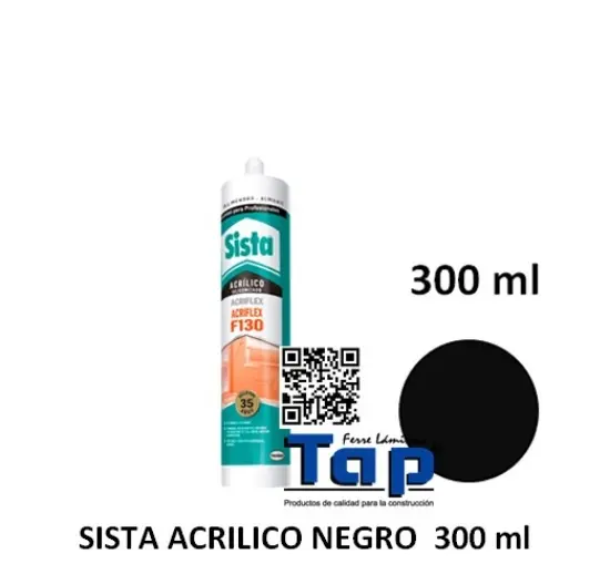 Imagen de SISTA ACRILICO NEGRO  300 ml