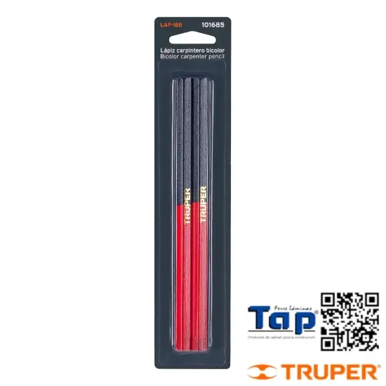Imagen de LAPICES 18 CM BICOLOR GRUESOS P CARPINTERO BLISTER C 2
