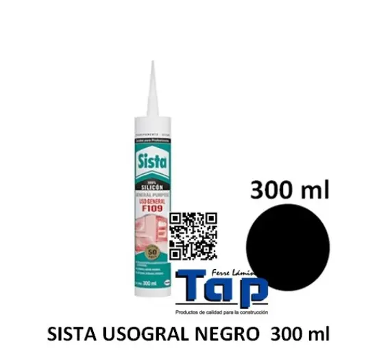 Imagen de SISTA USOGRAL NEGRO  300 ml