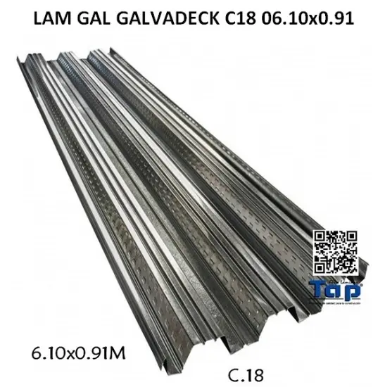 Imagen de LAM GAL GALVADECK C18 06.10x0.91