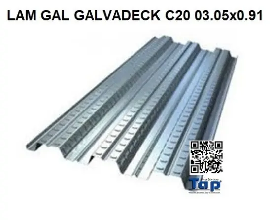 Imagen de LAM GAL GALVADECK C20 03.05x0.91