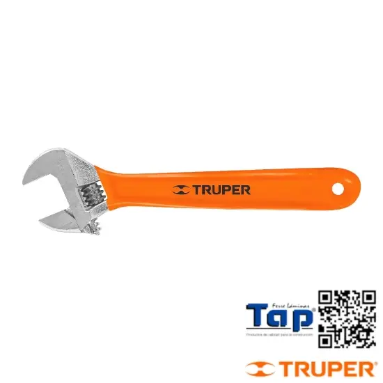 Imagen de LLAVE AJUST (PERICO) 250 10" CROMADA MANGO PVC TRUPER