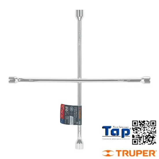 Imagen de LLAVE CRUZ 500 20" PULIDA Y CROMADA TRUPER