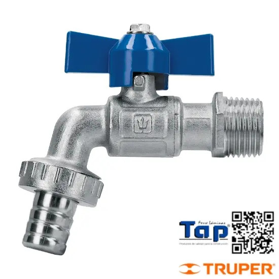 Imagen de LLAVE ESFERA C/MANERAL CORTO LATON 130GR 013 1/2" FOSET