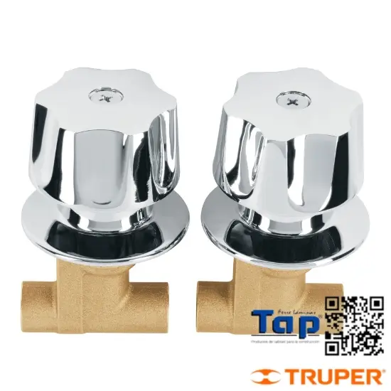 Imagen de LLAVES EMPOTRAR REGADERA SOLDA CUBO BASIC JGO 2
