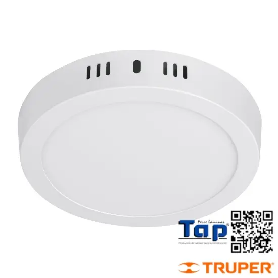 Imagen de LUMINARIO BLANCO LED 12 W REDONDO T PLAFON LUZ CALIDA