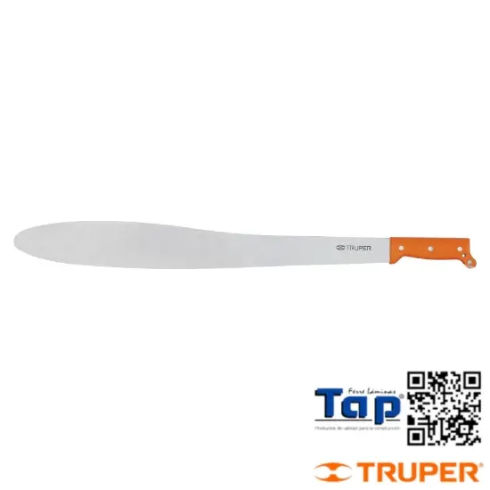 Imagen de MACHETE CAGUAYANO 600 24" CACHA NARANJA REMACHADA TRUPER
