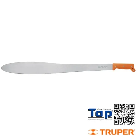Imagen de MACHETE CAGUAYANO 675 27" CACHA NARANJA REMACHADA TRUPER