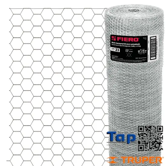 Imagen de MALLA HEX 45MX0.9 M CAL 23 ABERTURA 13MM ROLLO