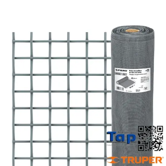 Imagen de MALLA MOSQUITERA FIBRA VIDRIO GRIS ROLLO 30 MX0.75M
