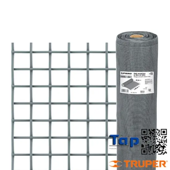 Imagen de MALLA MOSQUITERA FIBRA VIDRIO GRIS ROLLO 30 MX1.2M