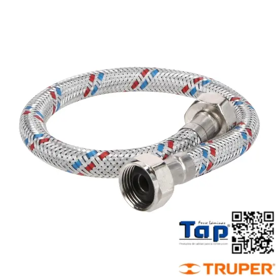 Imagen de MANGUERA LAVABO/FREGAD ALU 013 1/2"X013 1/2" 40 CM
