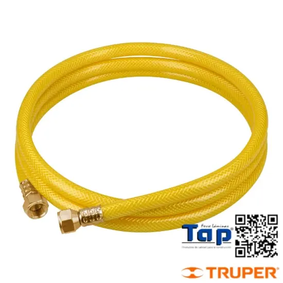 Imagen de MANGUERA P GAS 009 3/8" FLEX AMARILLA 2 M C CONEXION