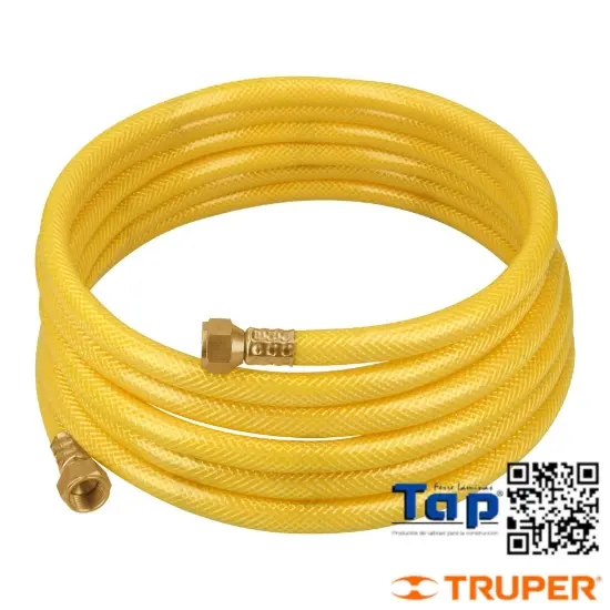 Imagen de MANGUERA P GAS 009 3/8" FLEX AMARILLA 4 M C CONEXION