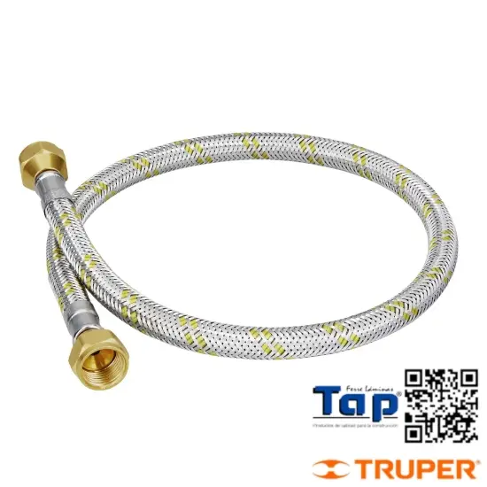 Imagen de MANGUERA P GAS ACERO INOX 009 3/8"X009 3/8"  60 CM FOSET