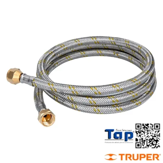 Imagen de MANGUERA P GAS ACERO INOX 009 3/8"X009 3/8" 150 CM FOSET