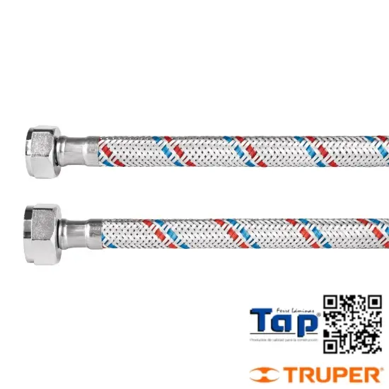 Imagen de MANGUERA P WC ALU 013 1/2" X 7/8" 60 CM FOSET BASIC