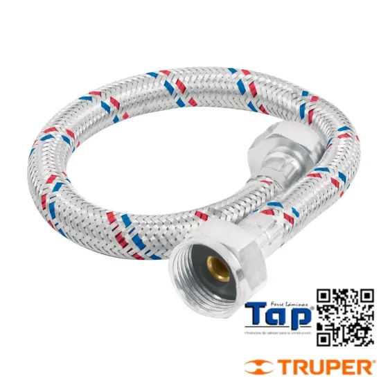 Imagen de MANGUERA P WC ALU 013 1/2"X022 7/8" 35 CM FOSET BASIC