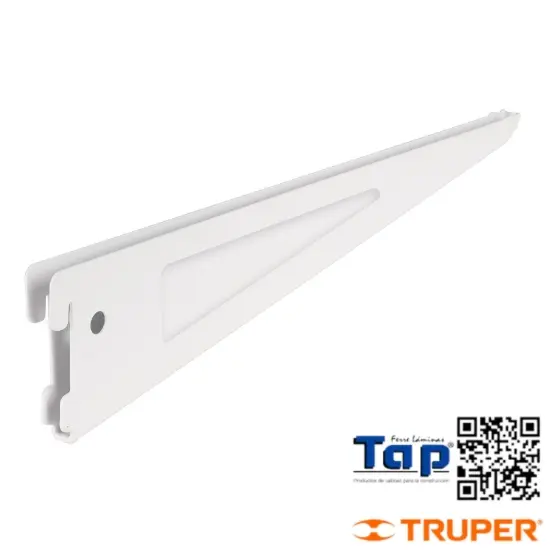 Imagen de MENSULA PLANA BLANCA P CREMALLERA DOBLE 32CM FIERO