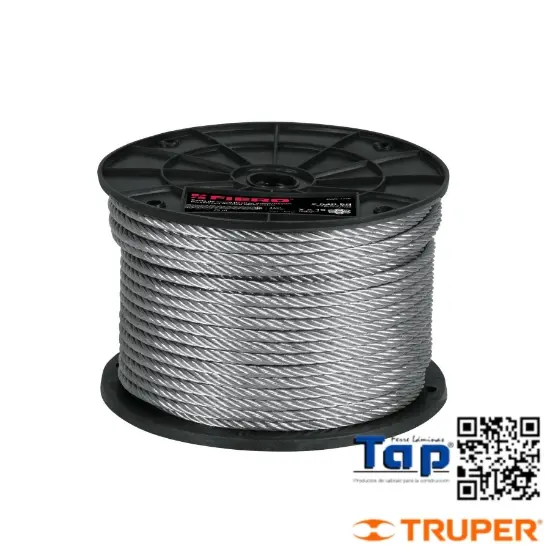 Imagen de CABLE FLEX 004 3/16" ACERO 7X19 HILOS  75 M X METRO