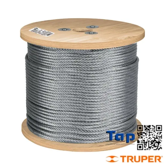 Imagen de CABLE FLEX 009 3/8" ACERO 7X19 HILOS 75 M X METRO