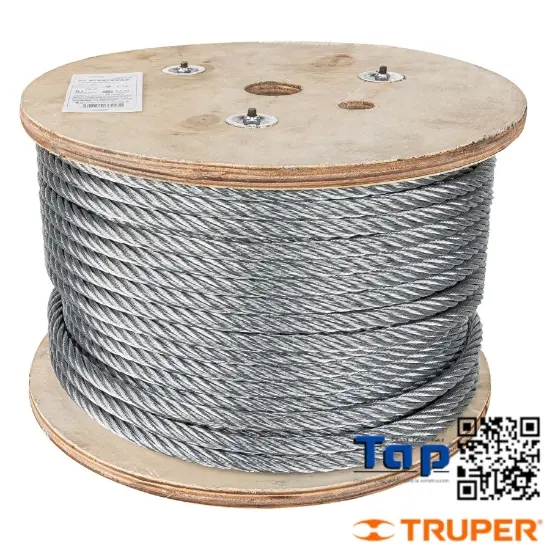 Imagen de CABLE FLEX 011 7/16" ACERO 7X19 HILOS 75 M X METRO