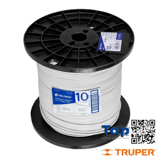 Imagen de CABLE THHW-LS 10 AWG BLANCO EN CARRETE 500 M X METRO