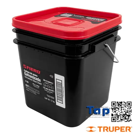 Imagen de CADENA GALVANIZADA 009 3/8" 10 M X METRO EN CUBETA FIERO
