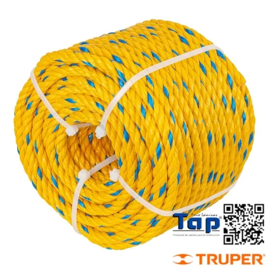 Imagen de CUERDA AMARILLA  8 MM EN ROLLO 32 M X METRO FIERO