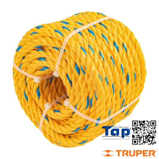 Imagen de CUERDA AMARILLA 11 MM EN ROLLO 18 M X METRO FIERO