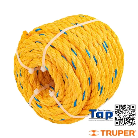 Imagen de CUERDA AMARILLA 13 MM EN ROLLO 14 M X METRO FIERO